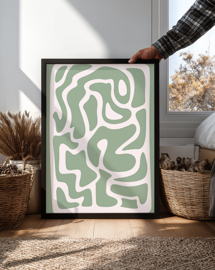 Sage Swirl Poster Tablosu