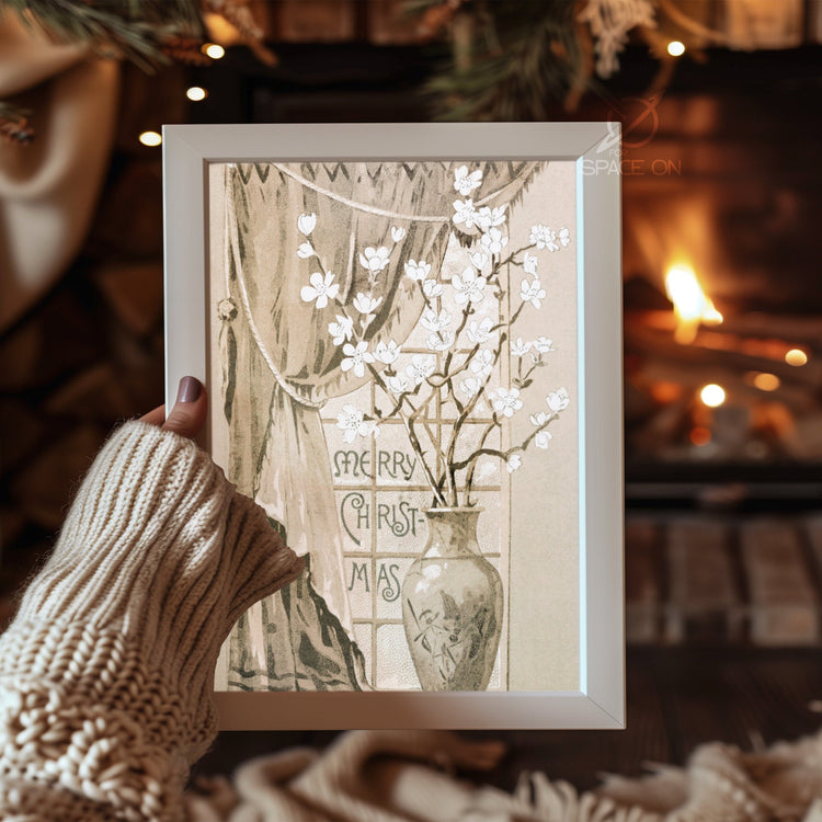 Santa Reading Letters Poster Tablosu