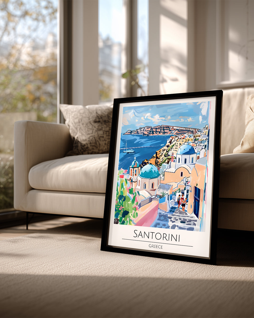Santorini Yunanistan Poster Tablosu