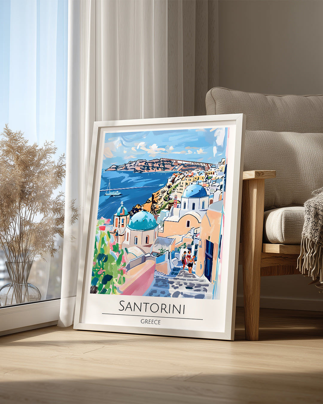 Santorini Yunanistan Poster Tablosu