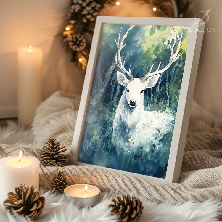 Scarf Wrapped Snowman Poster Tablosu