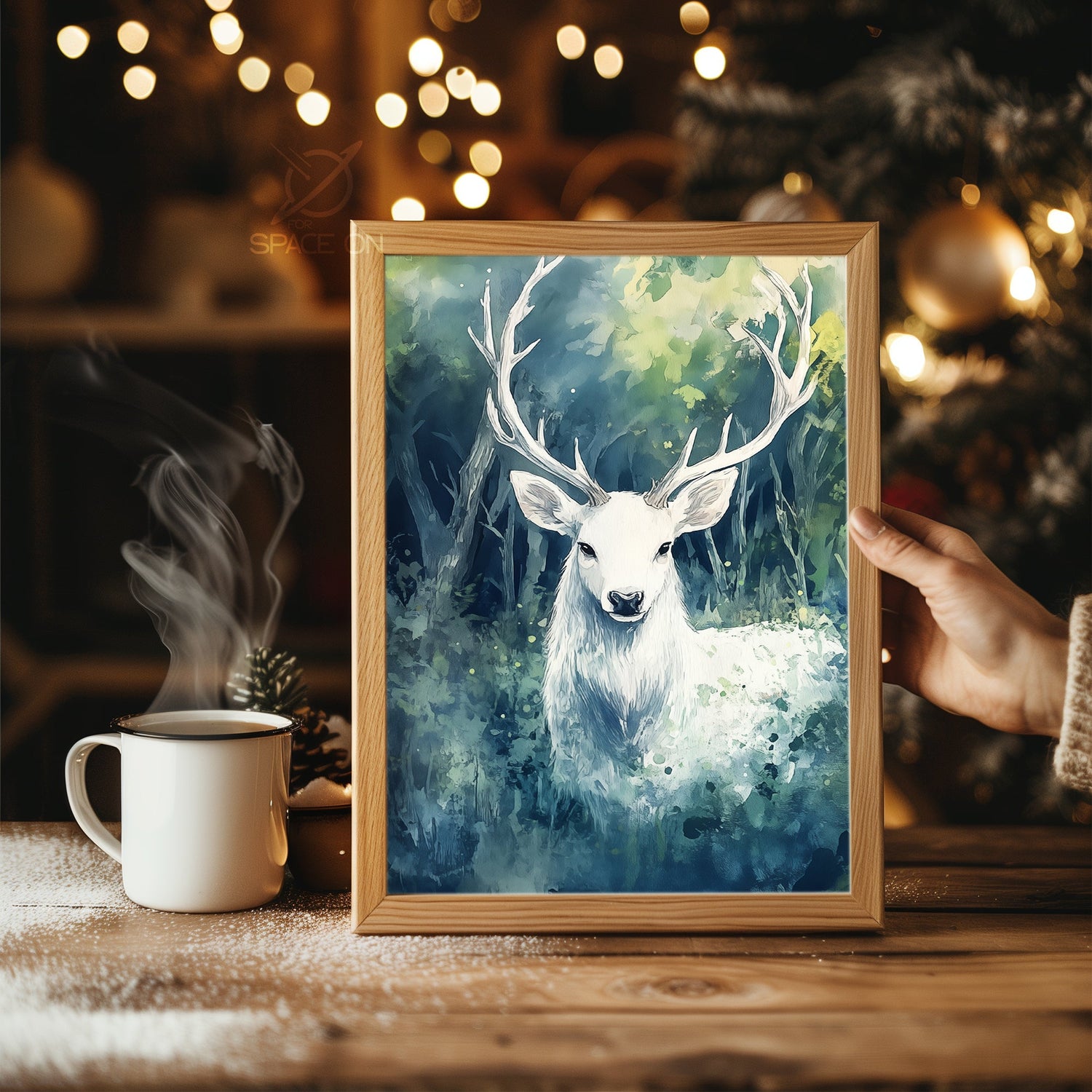 Scarf Wrapped Snowman Poster Tablosu