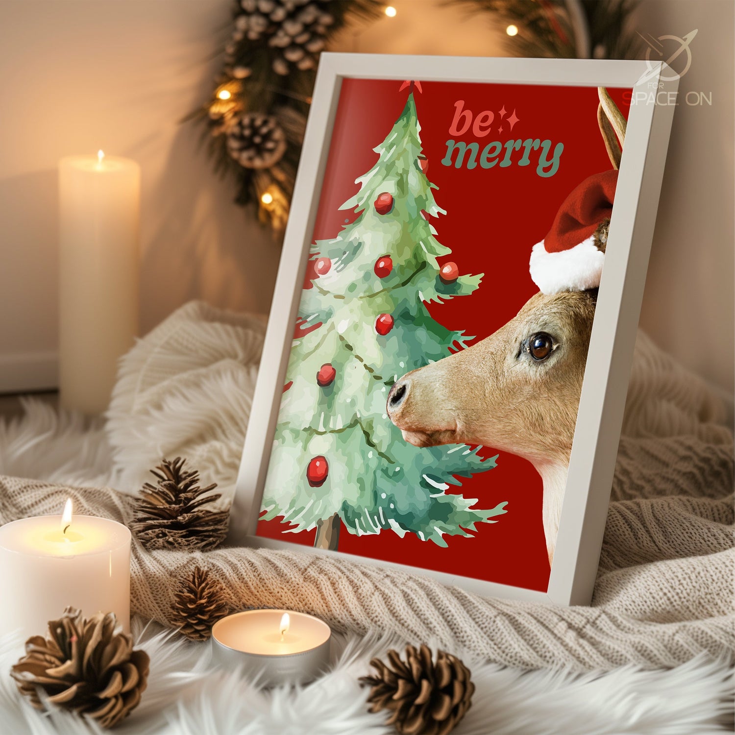 Shooting Star Christmas Poster Tablosu