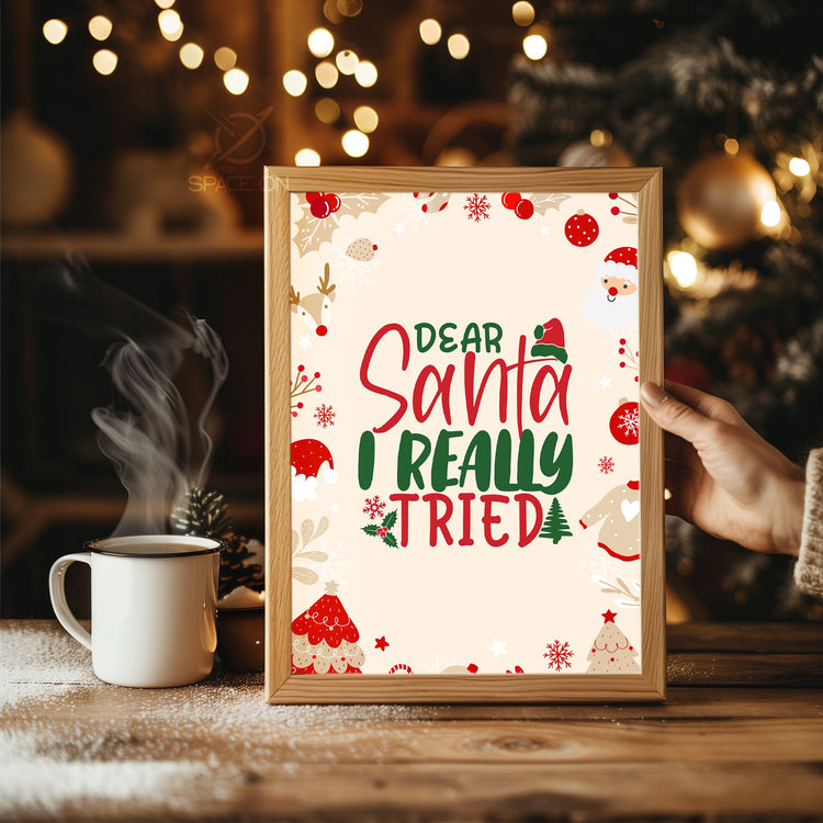 Silent Night Typography Poster Tablosu