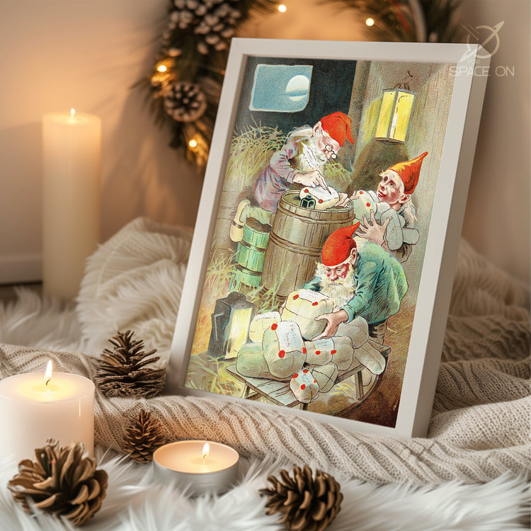 Silent Snow Night Poster Tablosu