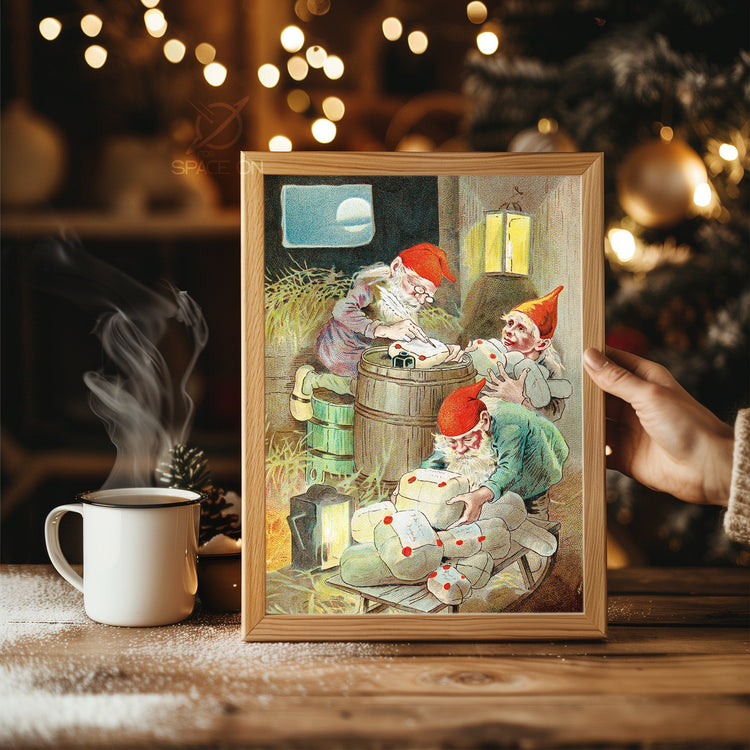 Silent Snow Night Poster Tablosu