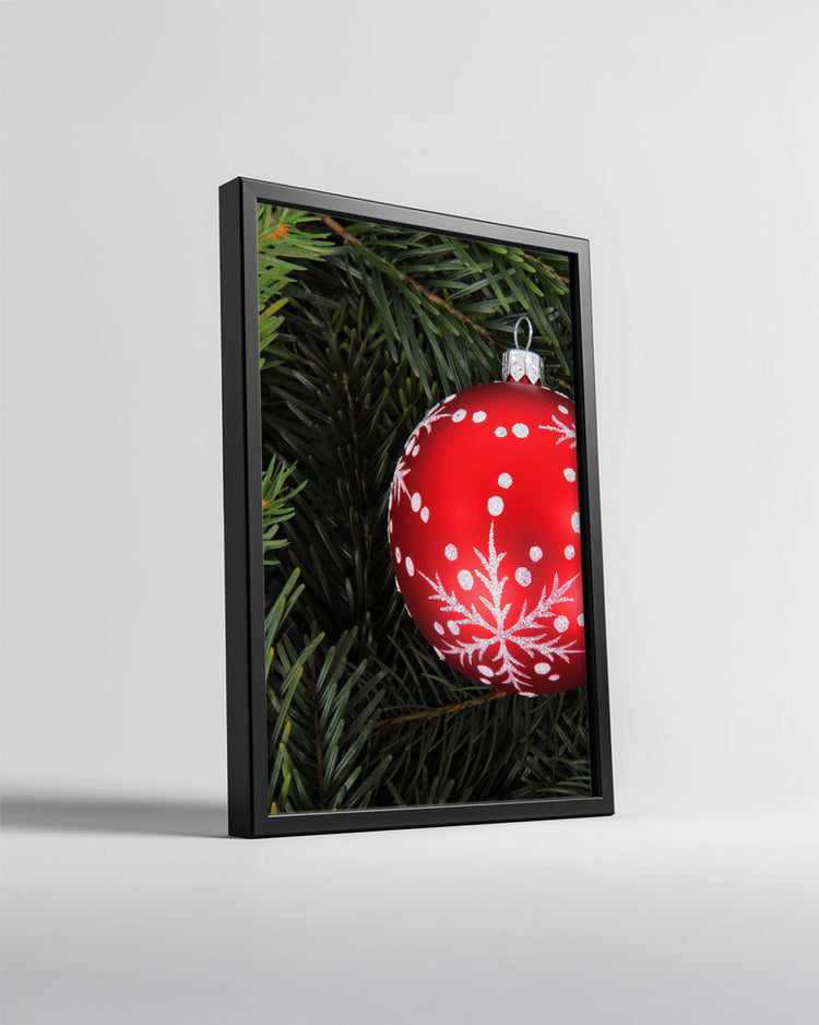 Silver Tinsel Christmas Poster Tablosu