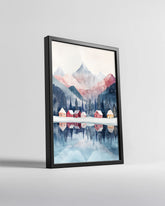 Snowman Couple Love Poster Tablosu