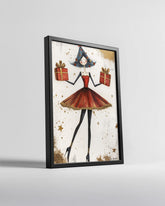 Snowman With Birds Poster Tablosu