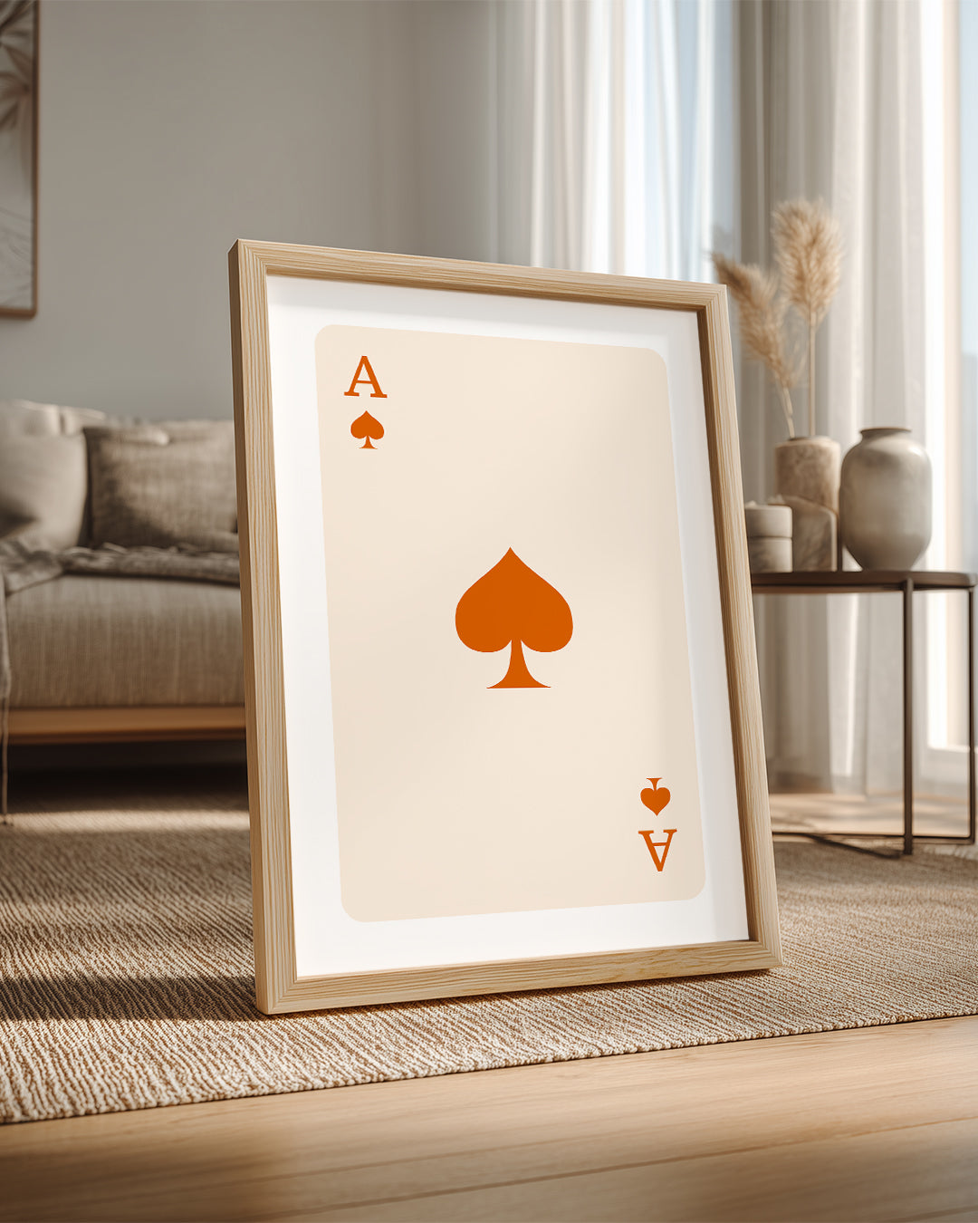 Spade Orange Poster Tablosu