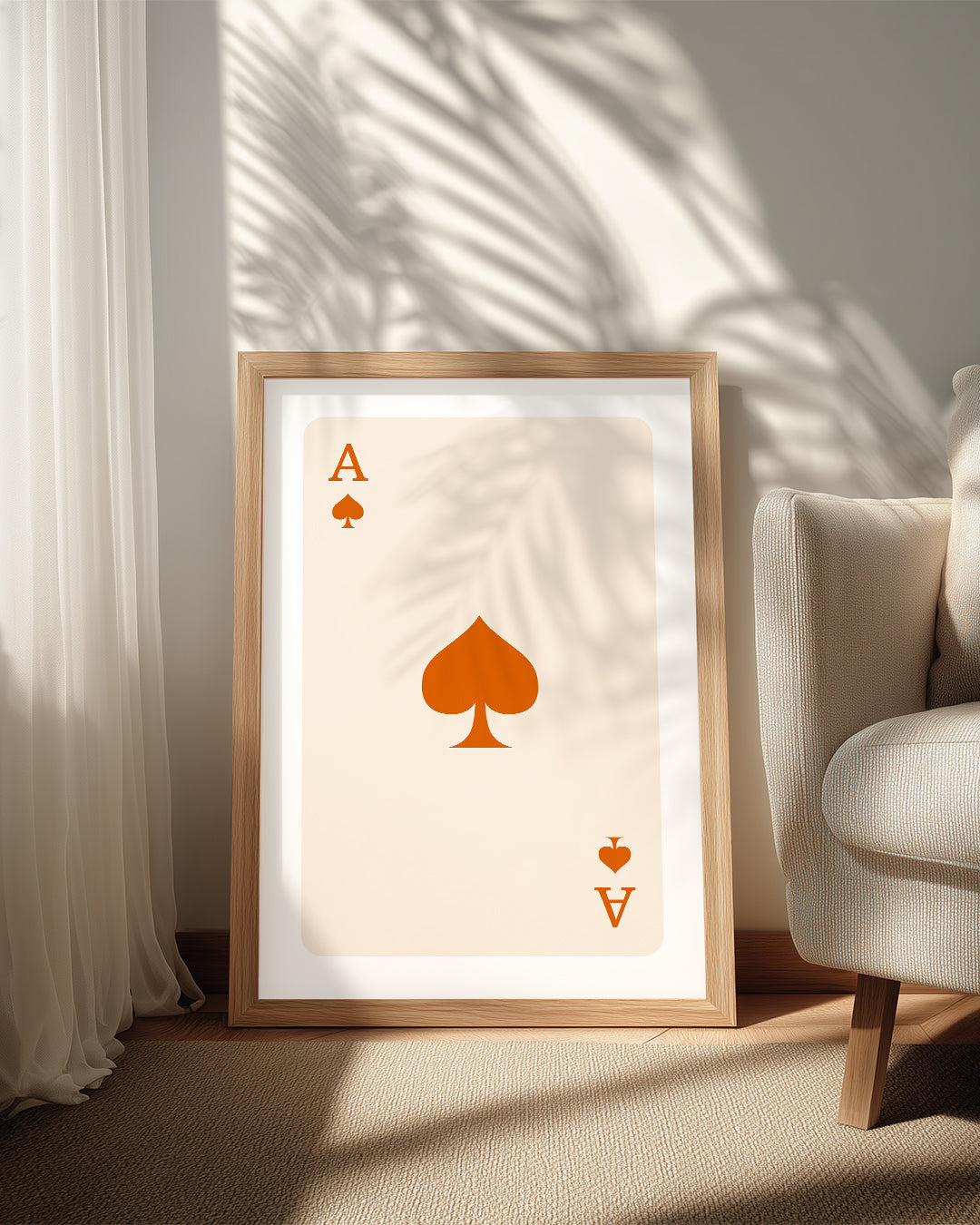 Spade Orange Poster Tablosu