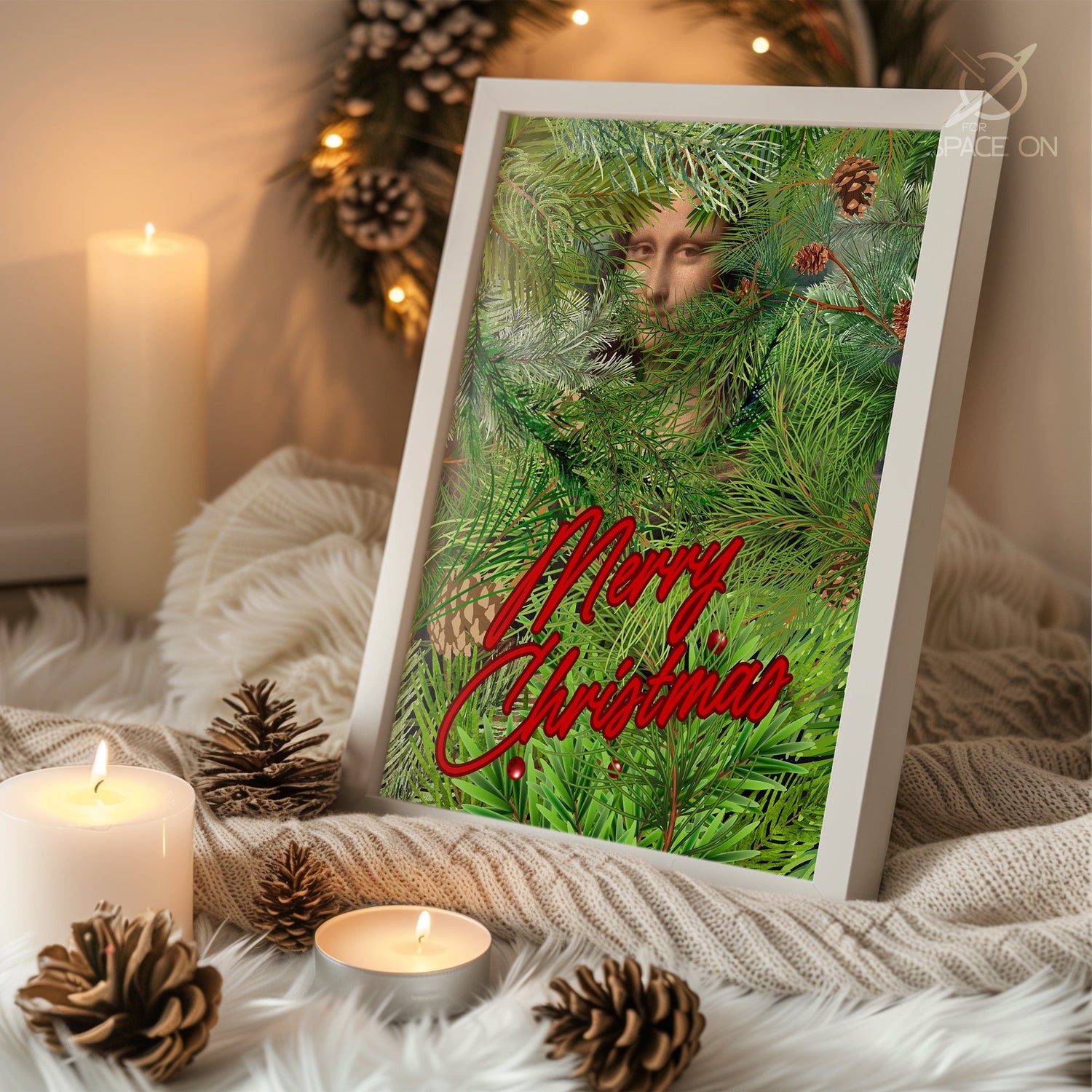 Sparkling Christmas Evergreen Poster Tablosu