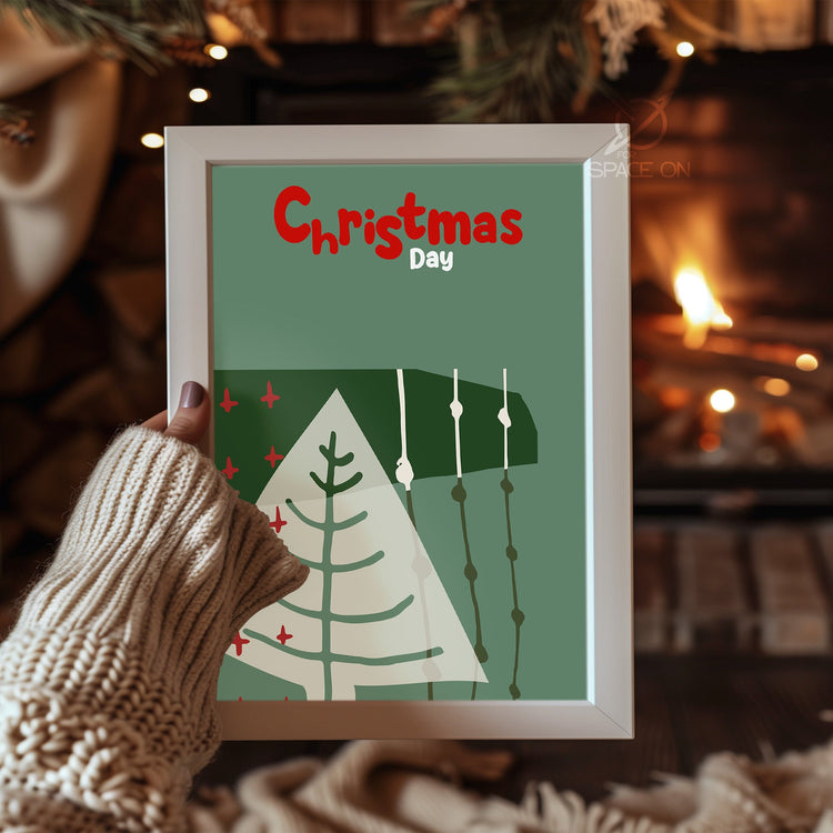 Squirrel Winter Scene Poster Tablosu