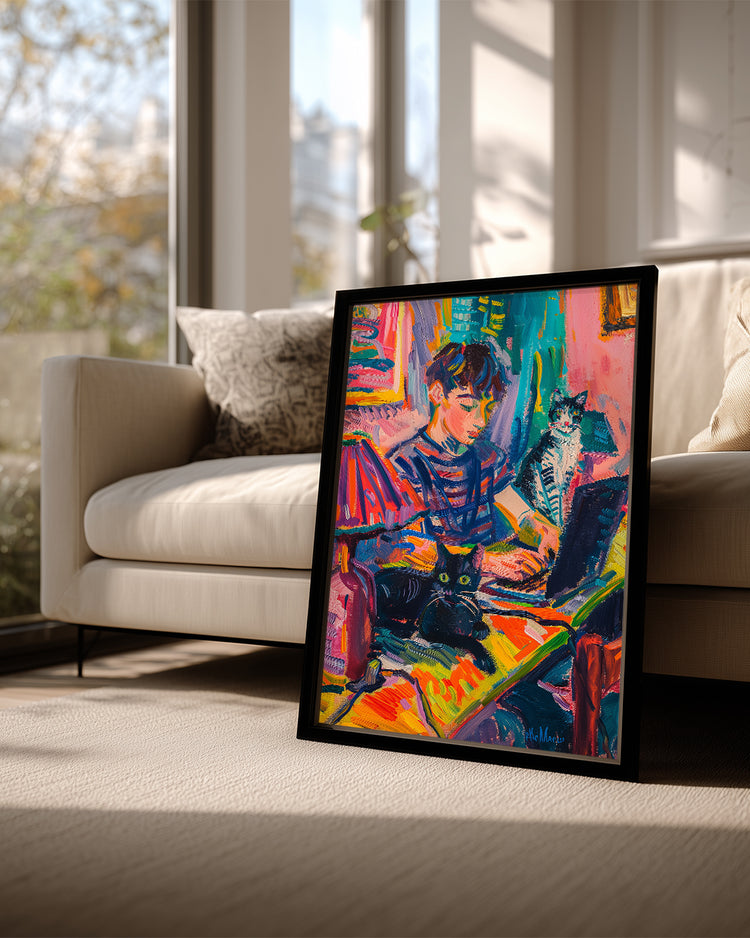 Study Cats Poster Tablosu