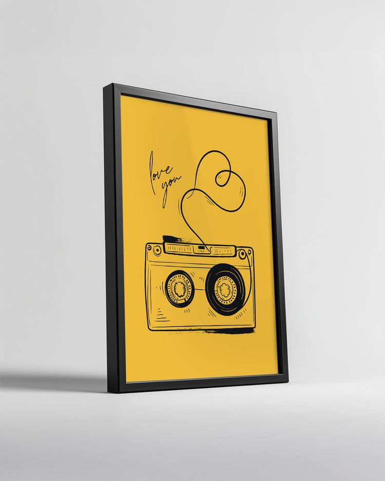 Tape Heart Poster Tablosu