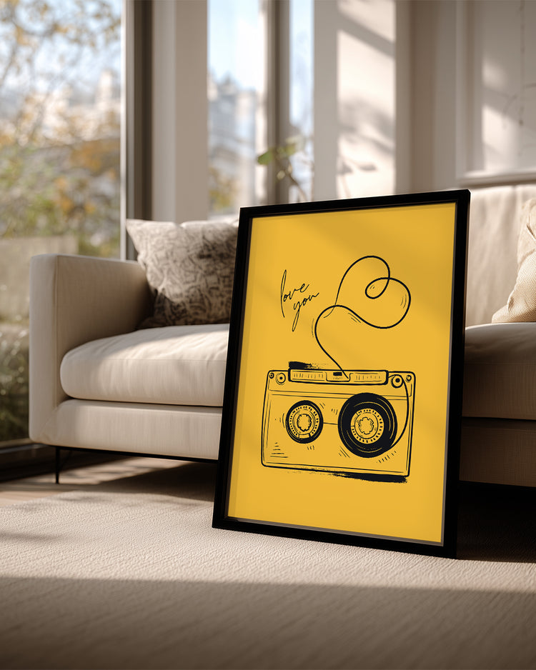 Tape Heart Poster Tablosu