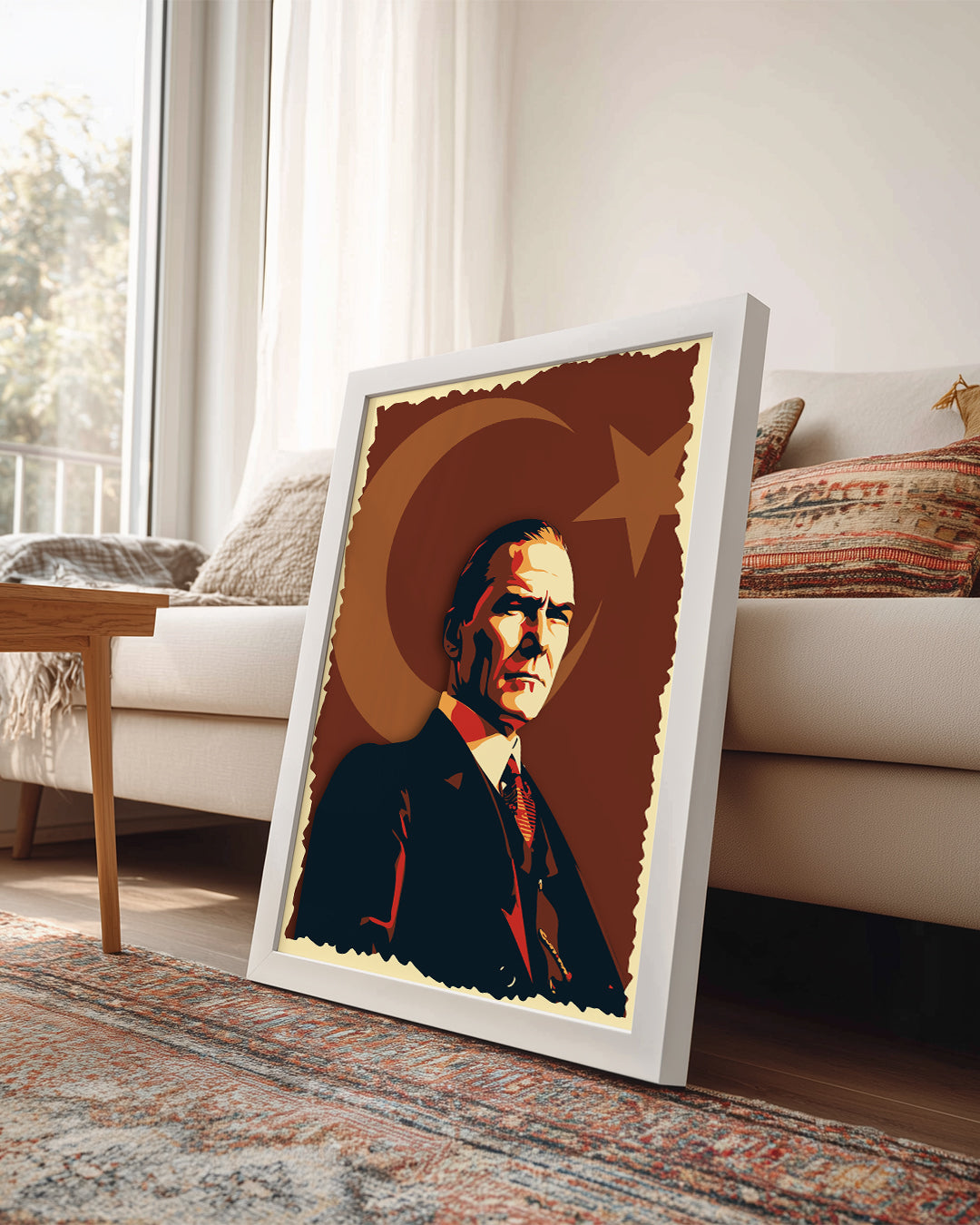 Tarihin Akışını Değiştiren Lider – Retro Atatürk Poster Tablosu