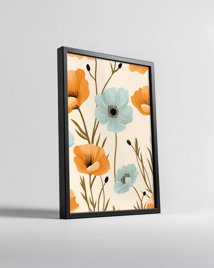 Teal Poppy Poster Tablosu