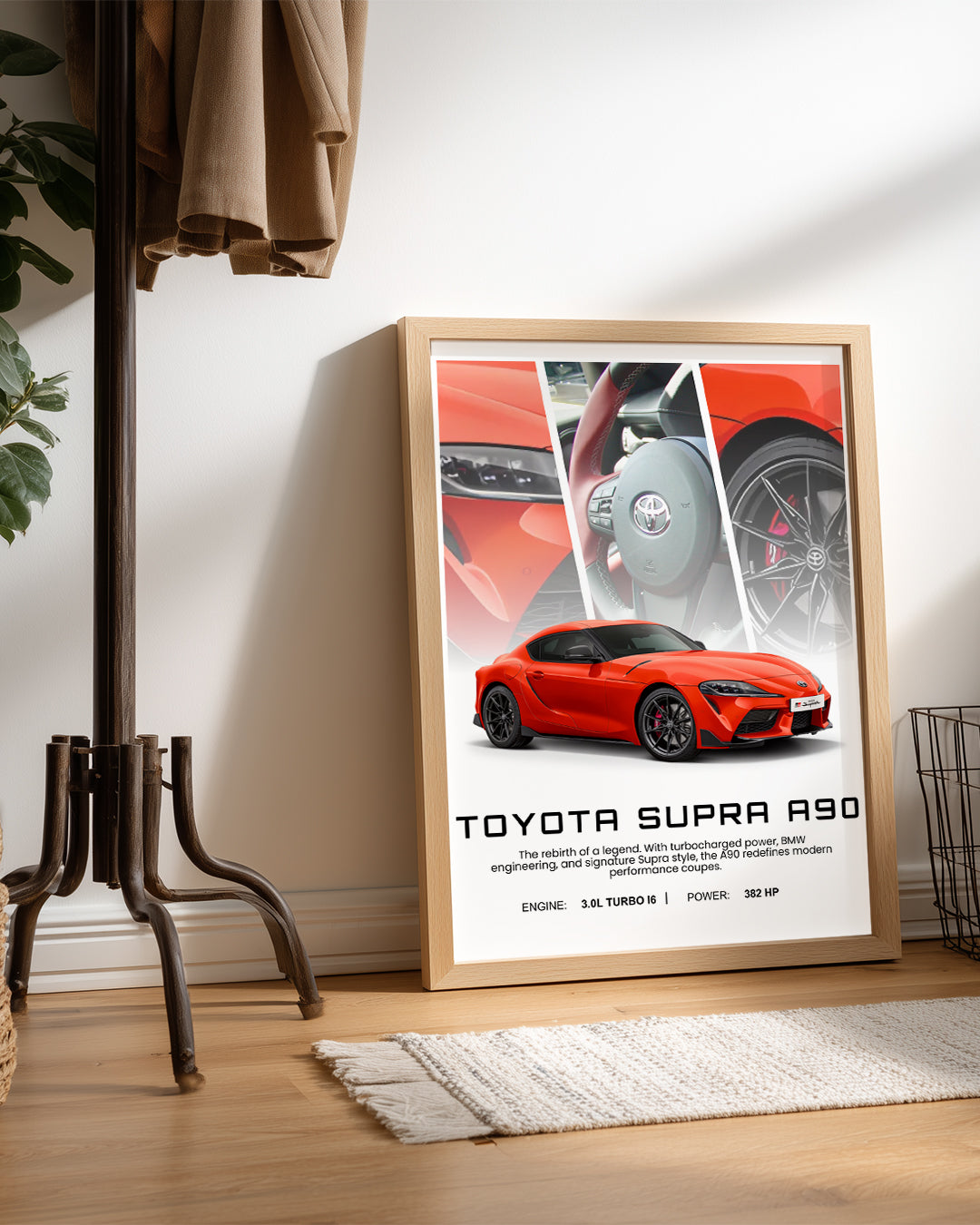 Toyota Supra A90 Kırmızı Poster Tablosu