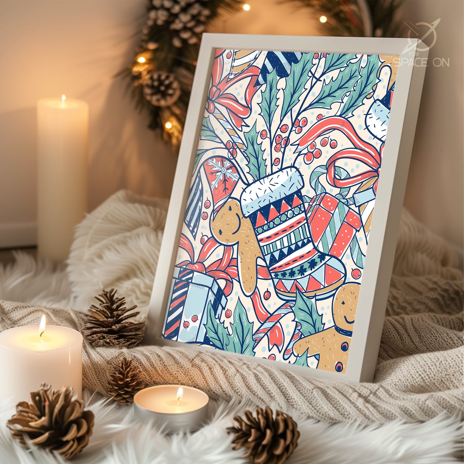 Traditional Father Christmas Poster Tablosu