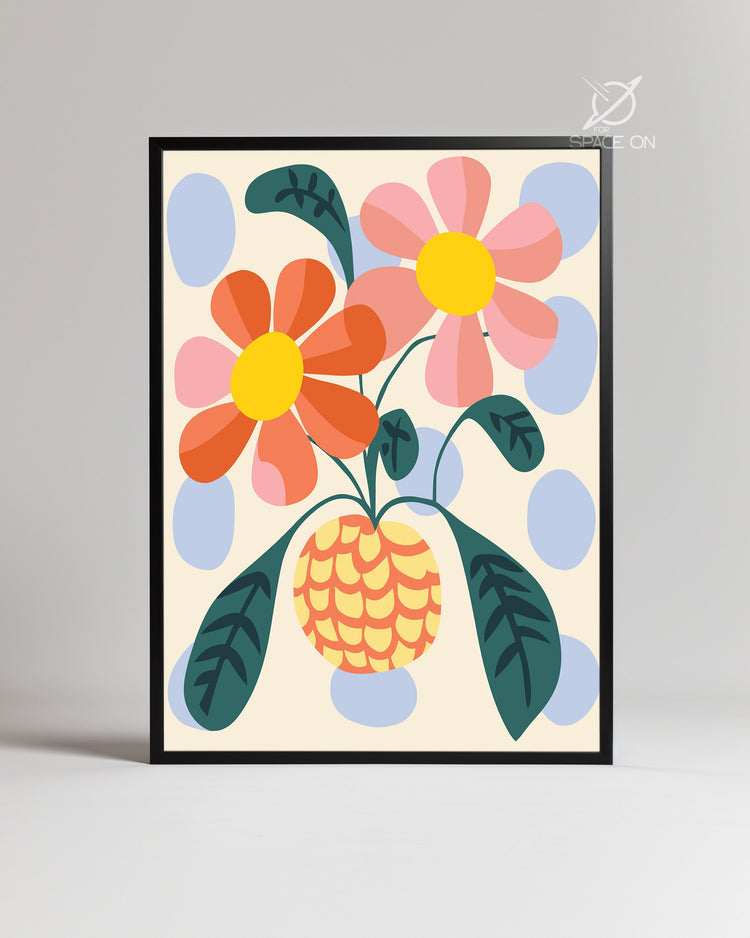 Tropical Vase Poster Tablosu