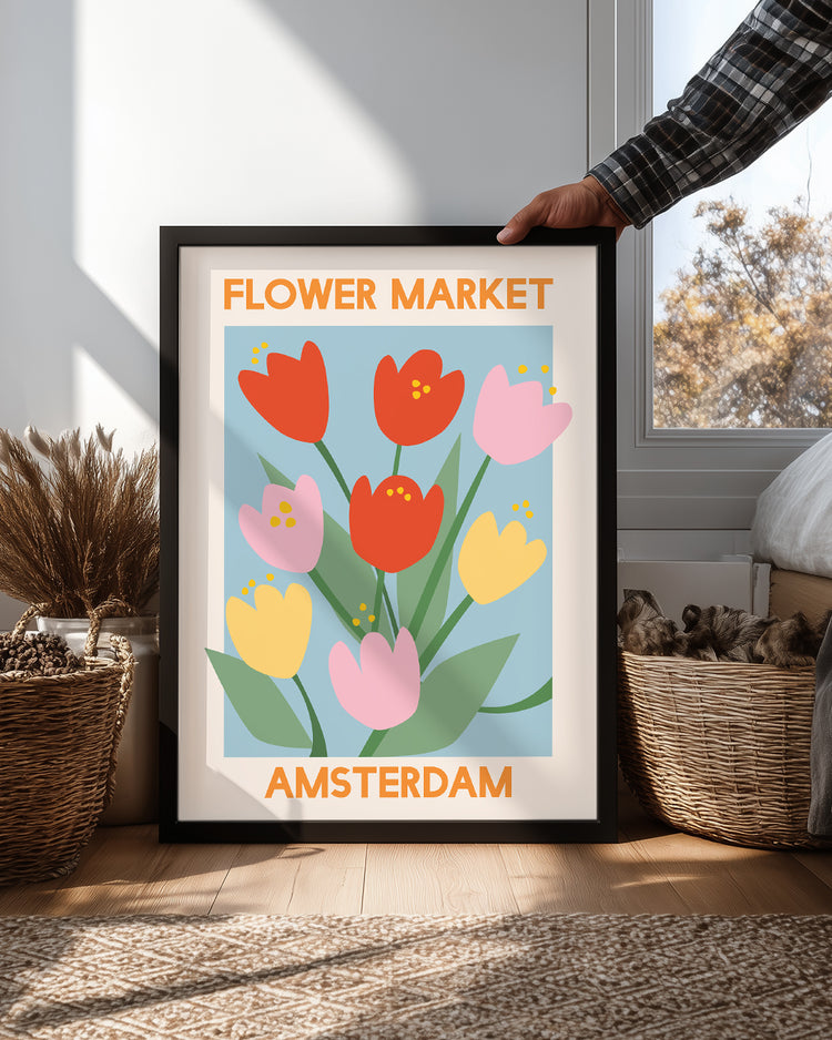 Tulip Market Poster Tablosu