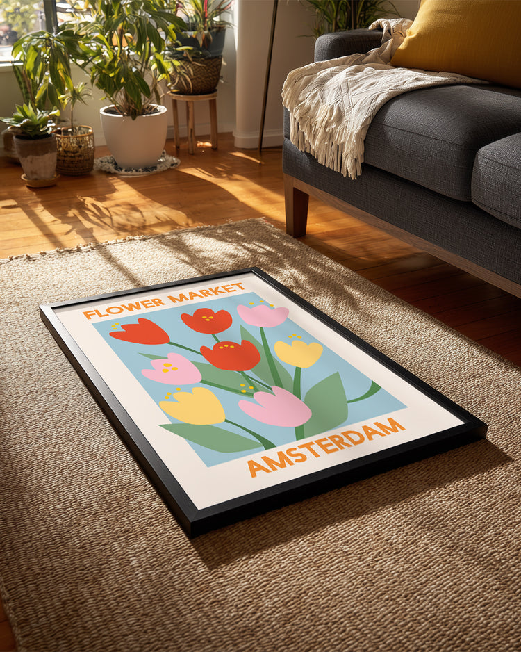 Tulip Market Poster Tablosu