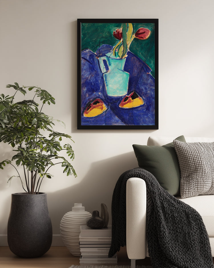 Turquoise Vase Poster Tablosu