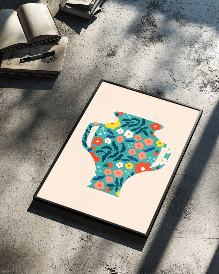 Vase Motif Poster Tablosu