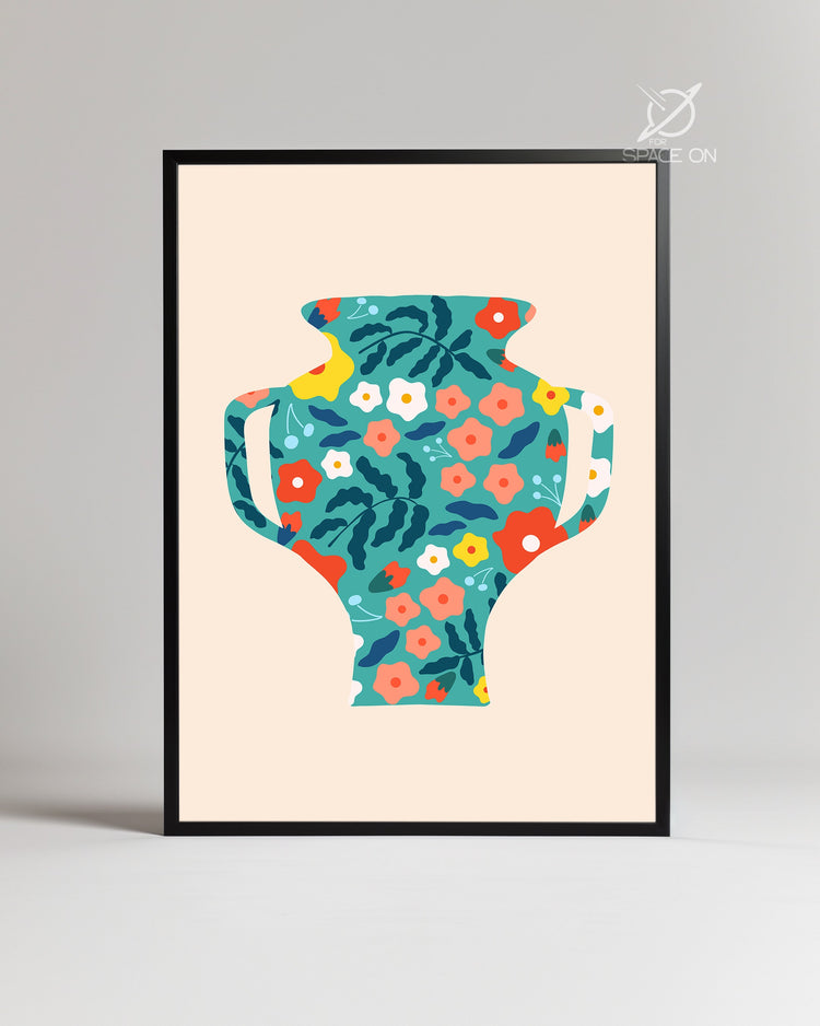 Vase Motif Poster Tablosu