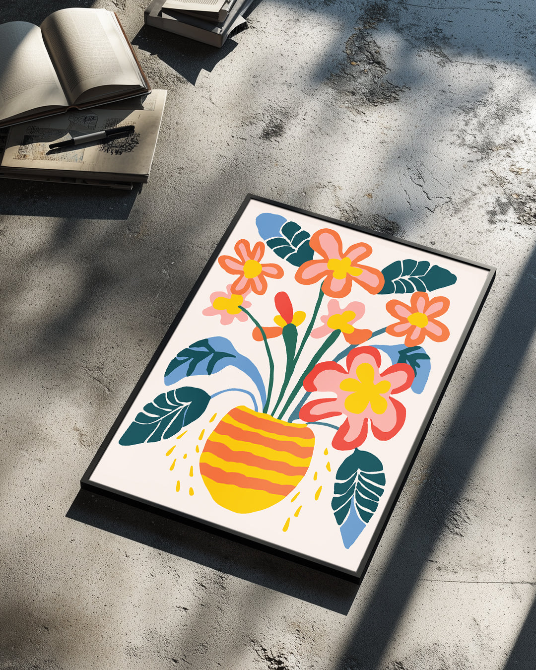 Vase Tropical Poster Tablosu