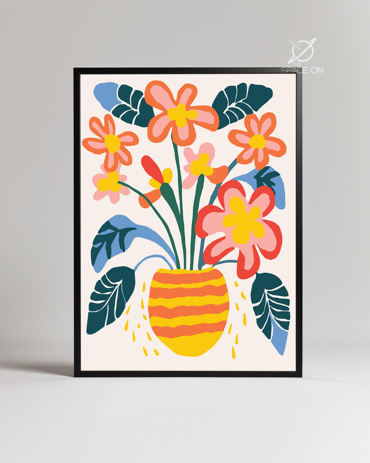 Vase Tropical Poster Tablosu