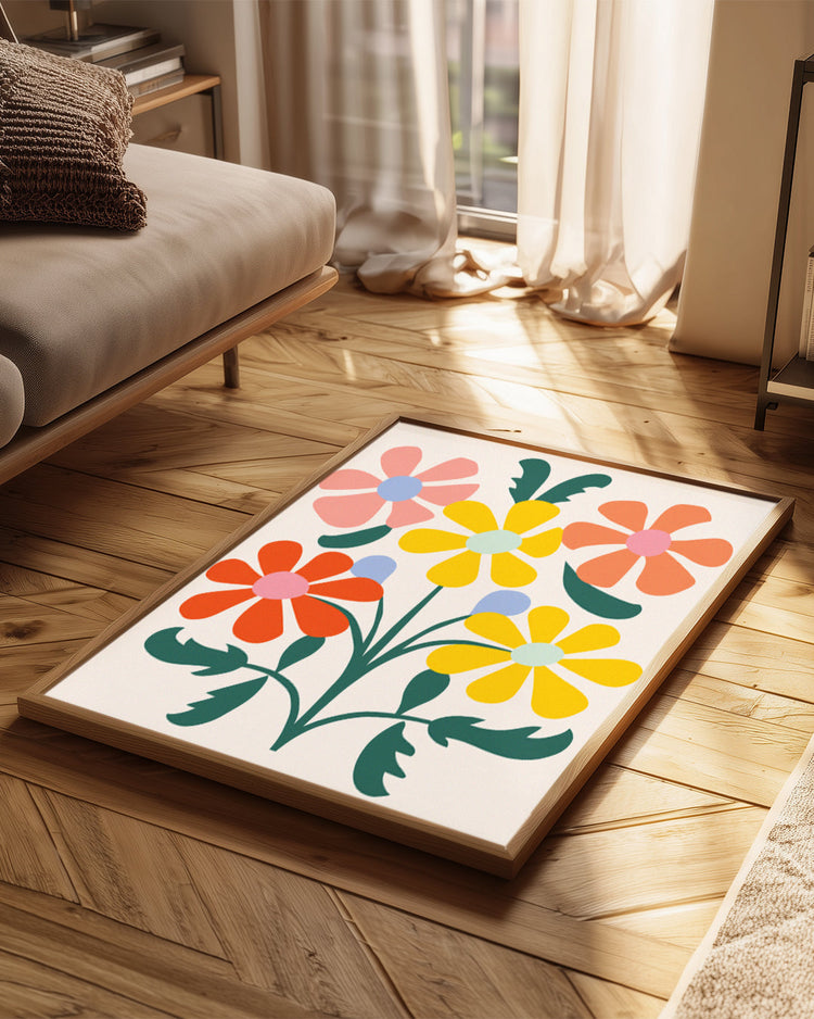 Vibrant Bouquet Poster Tablosu