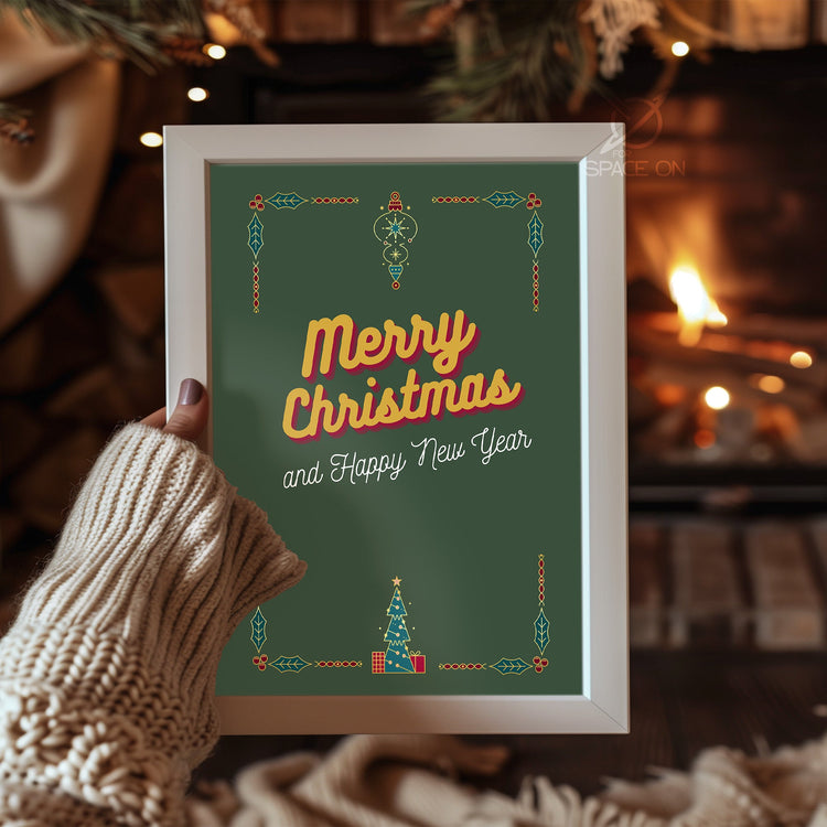 Victorian Christmas Pine Poster Tablosu