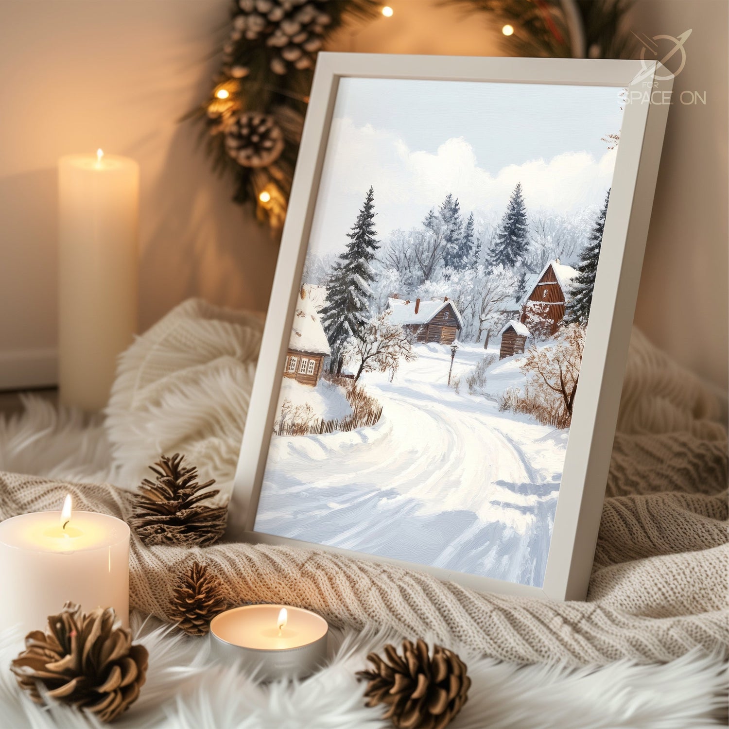 Vintage Christmas Pine Poster Tablosu