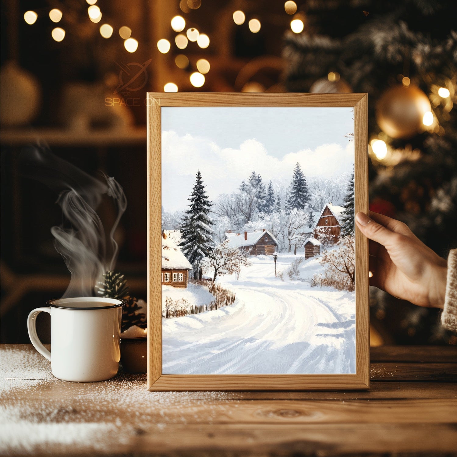 Vintage Christmas Pine Poster Tablosu