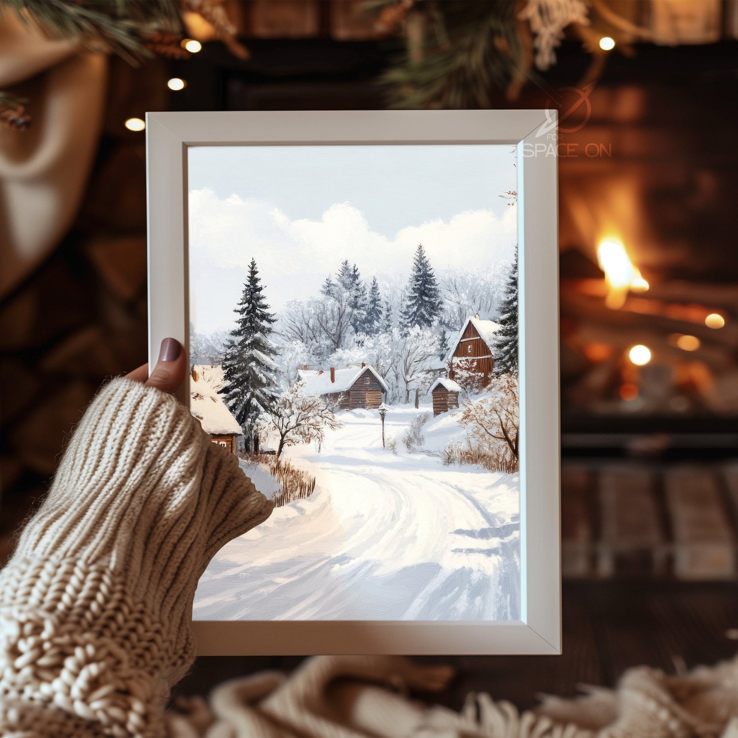 Vintage Christmas Pine Poster Tablosu