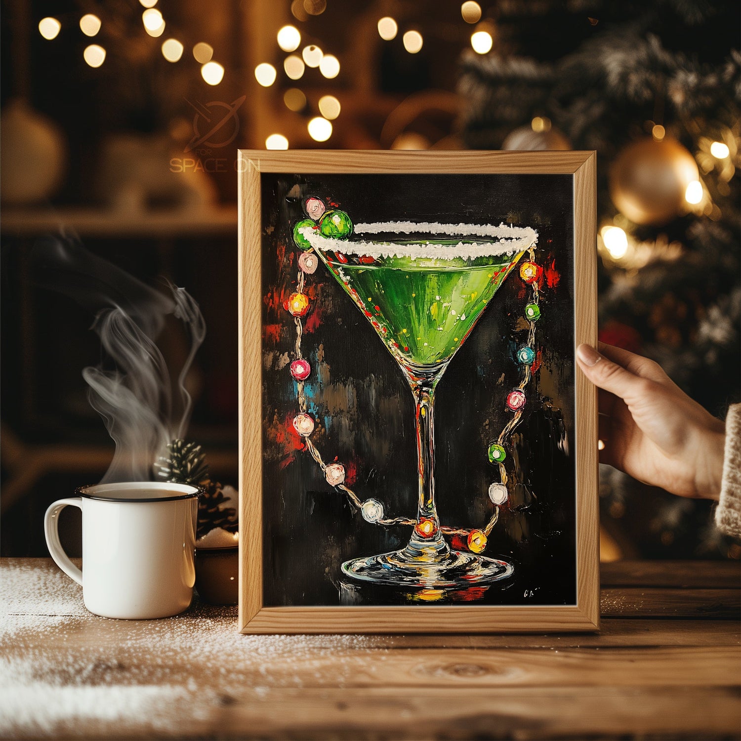 Vintage Santa Illustration Poster Tablosu