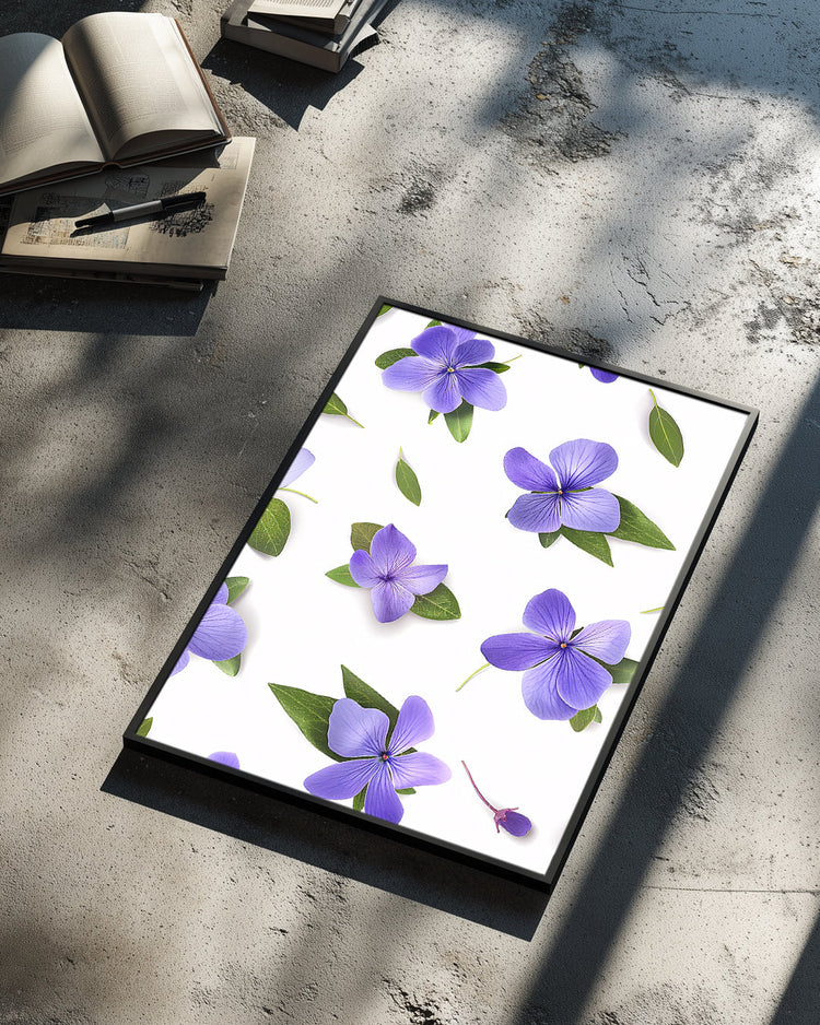 Violets Flottants Poster Tablosu