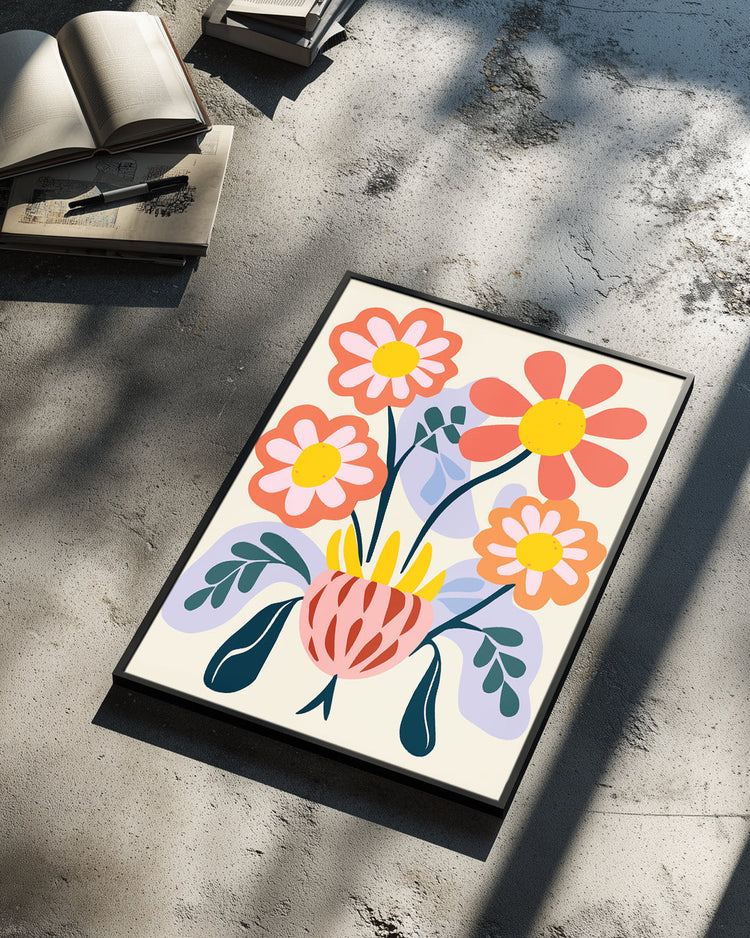 Vivid Vase Poster Tablosu