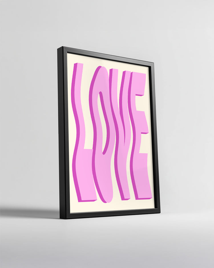 Wavy Love Poster Tablosu