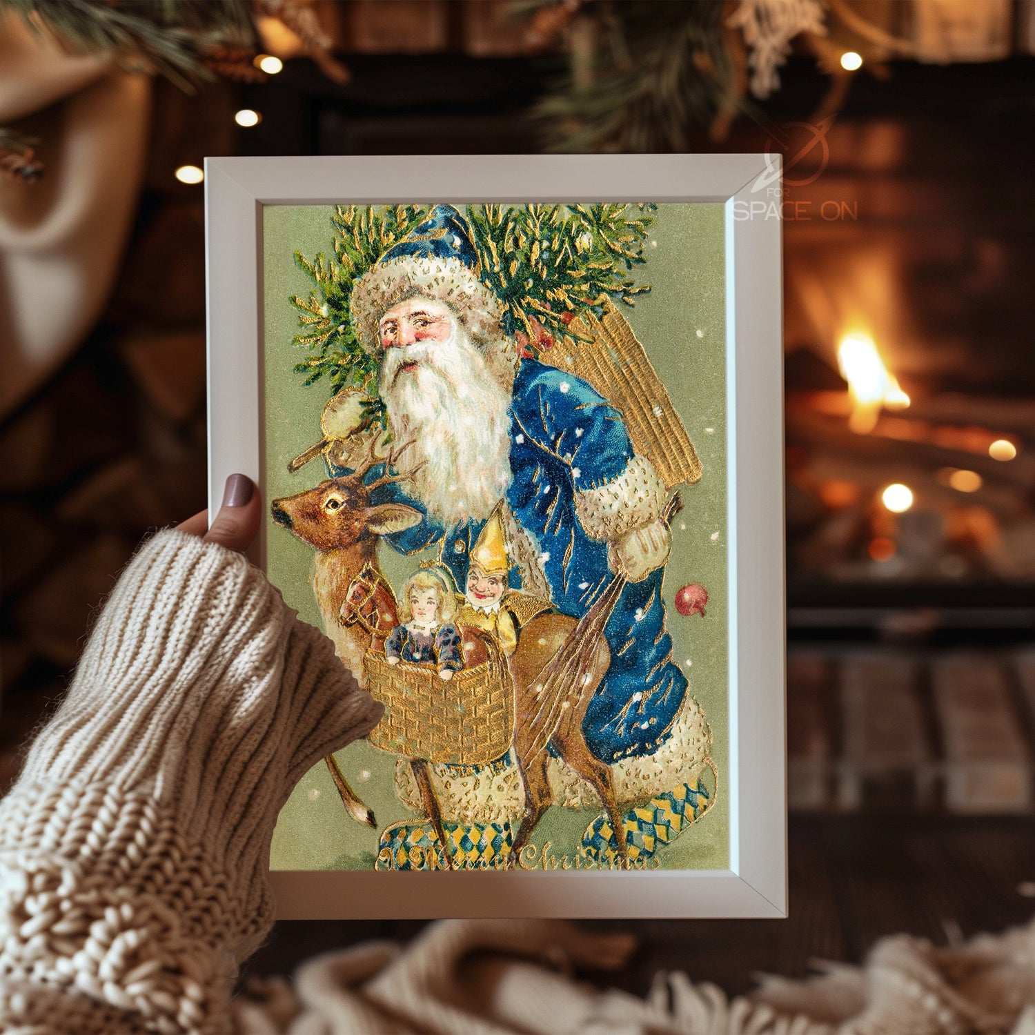 Whimsical Reindeer Art Poster Tablosu