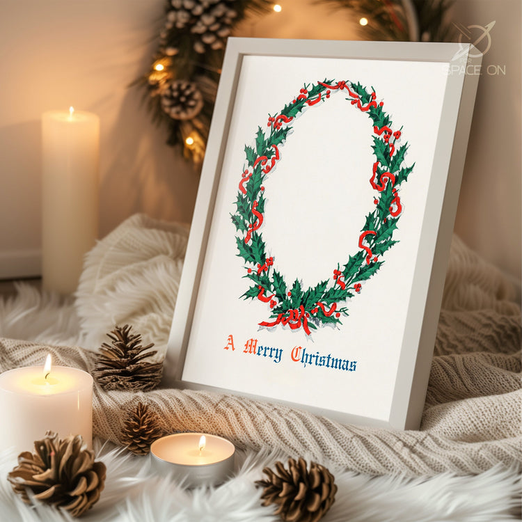 Winter Wishes Typography Poster Tablosu