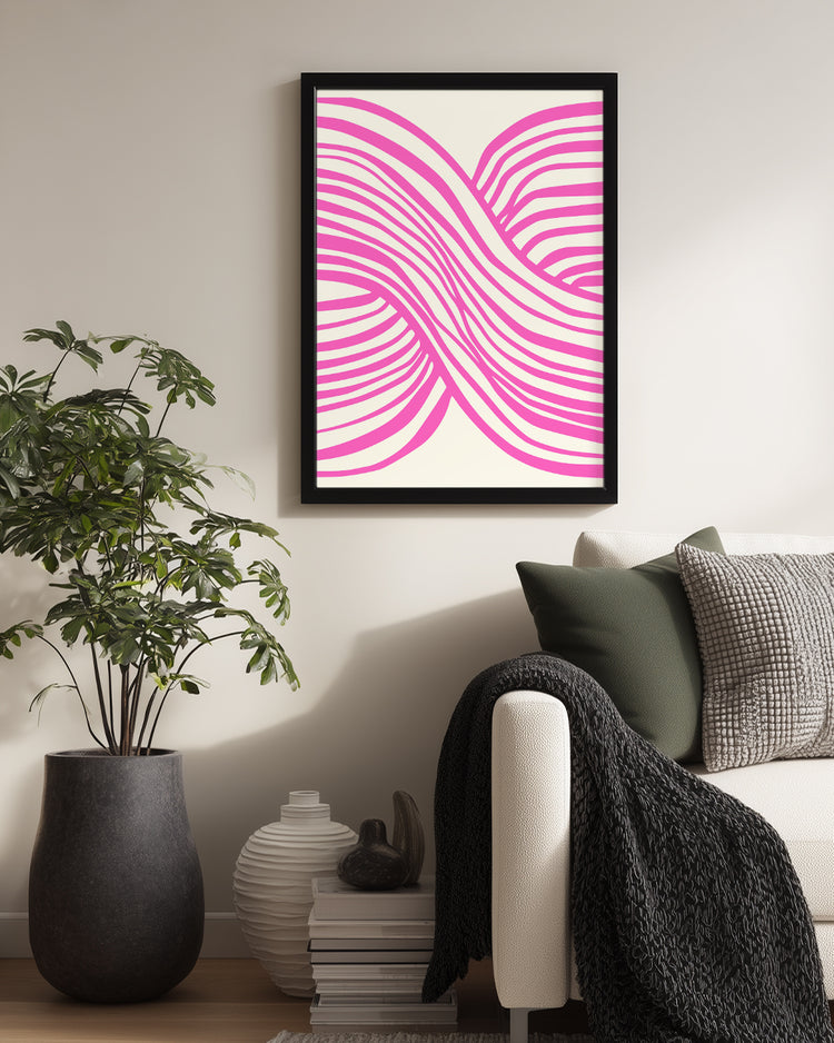 Woven Pink Poster Tablosu