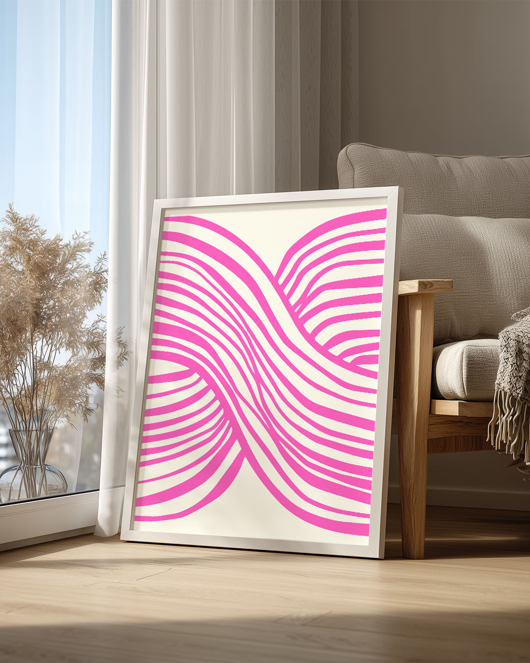 Woven Pink Poster Tablosu
