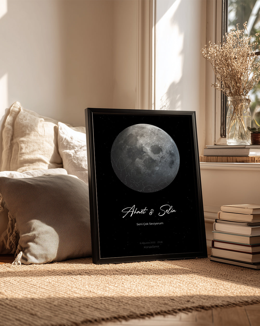 Sky Star Map Poster Table (Moon)