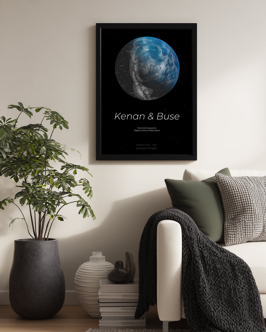 Sky Star Map Poster Table (World)