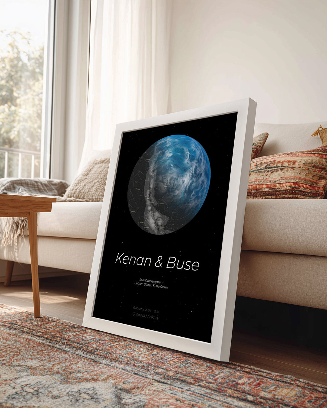 Sky Star Map Poster Table (World)