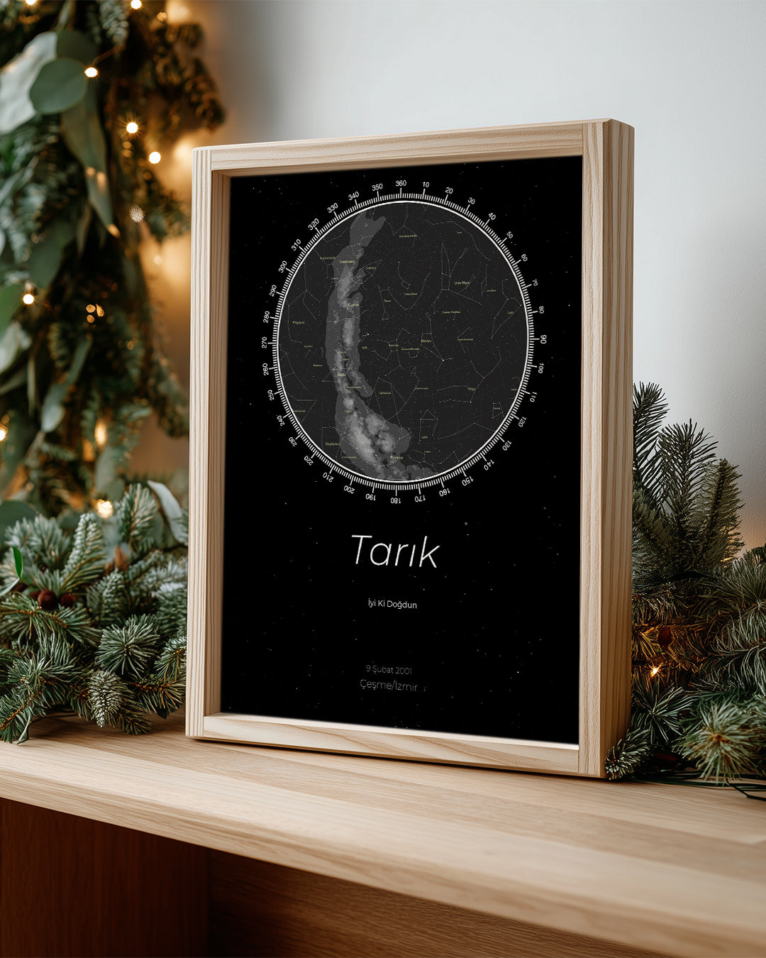 Sky Star Map Poster Table (Compass)