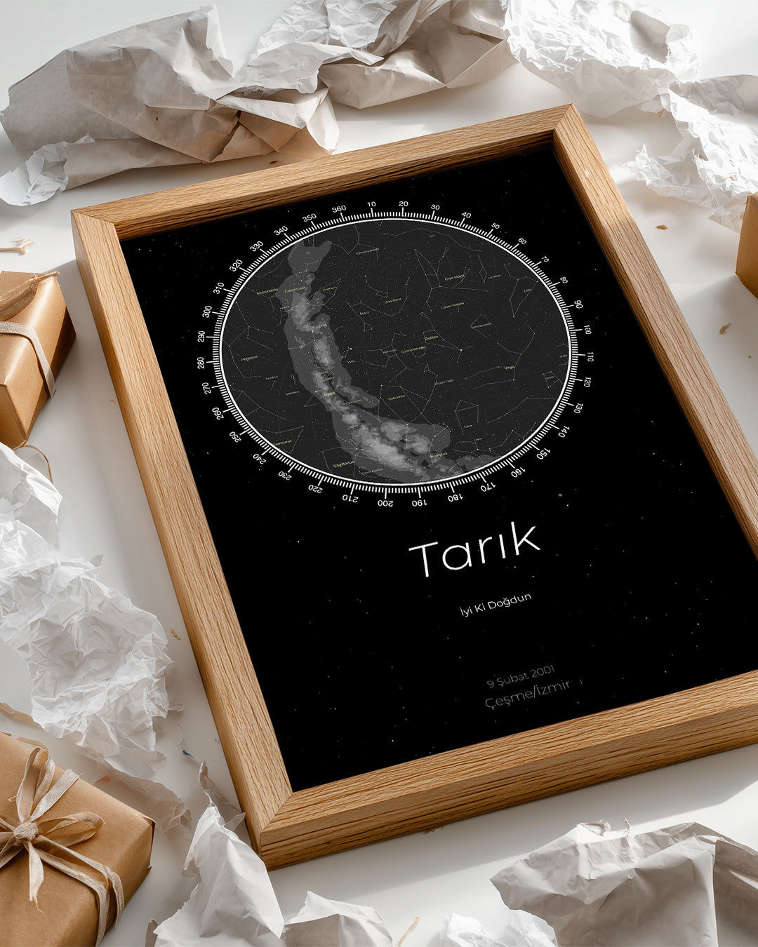 Sky Star Map Poster Table (Compass)